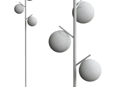 Globe Floor Lamp Modern Freestanding Lamp Living Room 3D model
