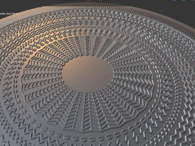 Wooden Door CNC Design african medallion ArtCAM relief  Design 3D print model