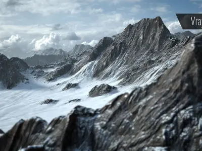 Mountain Snow Low-poly 3D model purchase