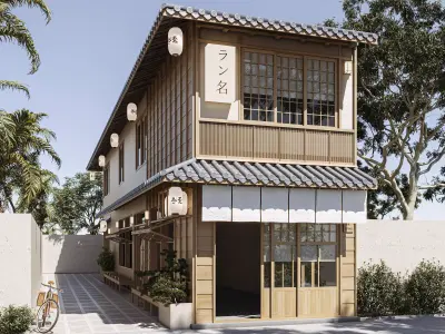 Japan Coffee house 3D model
