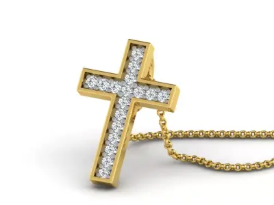 Pendants Collection om pendant gold with diamonds 3D print model