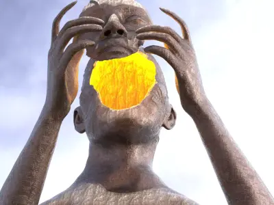 Garden Face sculpture 4  3D model