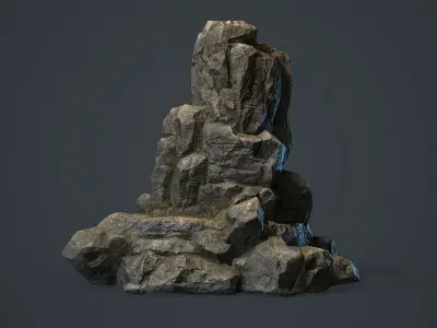 Rock Boulder 7 Low-poly 3D model