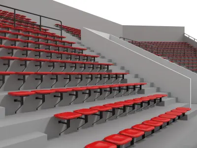 Stadium Tribune 09 Corner 3D model