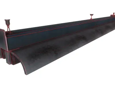 Fluorescent Lamp 07 Low-poly 3D model