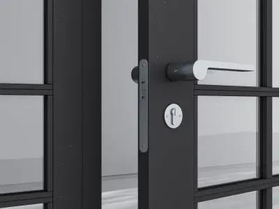 Aluminium door 177 3D model
