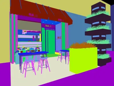 Shop - Refreshments - Coffee Shop 01 3D model