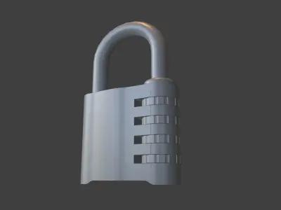 High-Quality Combination Padlock 3D Model Low-poly 3D model