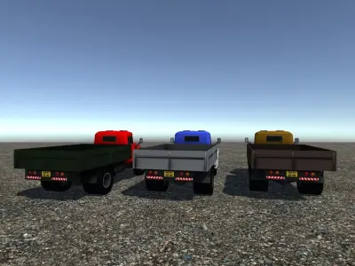 Industrial Small Truck Pack - I Low-poly 3D model
