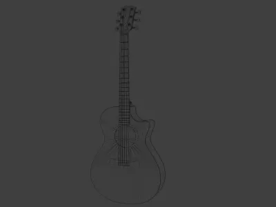 Guitar Low-poly 3D model