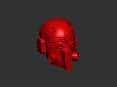 helmet high poly sculpt 3d printable  3D model 137
