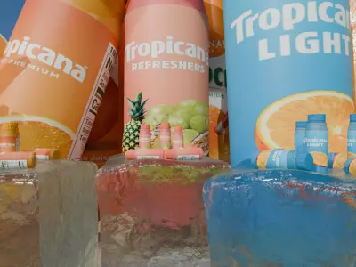 Tropicana Orange Flavour Beach 3D model