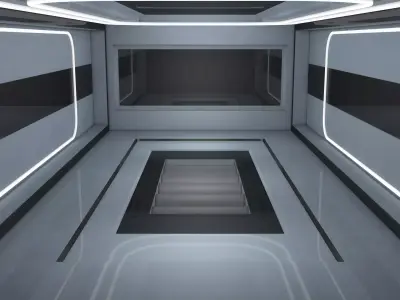 Sci Fi Room 3D model 30