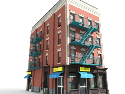 Nyc Building 02 Type 1 Low-poly 3D model