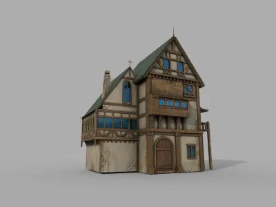 Medieval I Fantasy House 1 Low-poly 3D model