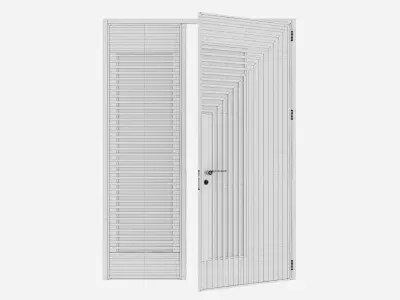 Aluminium door 227 3D model