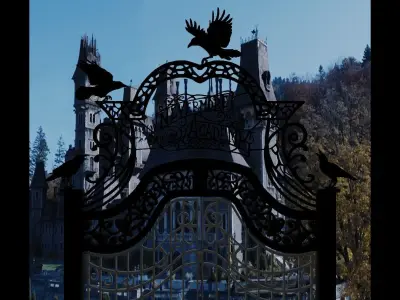 Nevermore Academy Gate 3D model