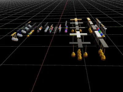 75 Lamps High n Low Poly Best Seller fbx obj blend 3D model