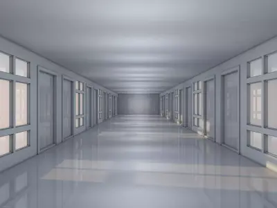 Futuristic Hallway 3D model