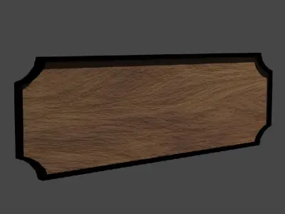 Wooden Sign 3D model