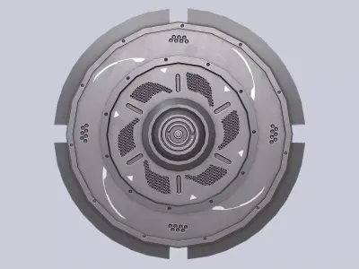 Sci fi shield Low-poly 3D model