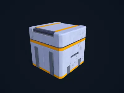 Sci-Fi Crate 06 Low-poly 3D model