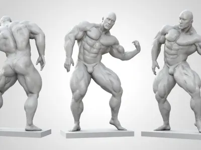 Body Builder Statue 3D print model