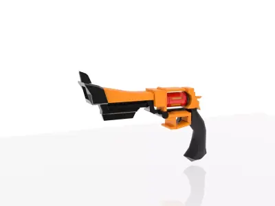 sci-fi gun 3D model 8