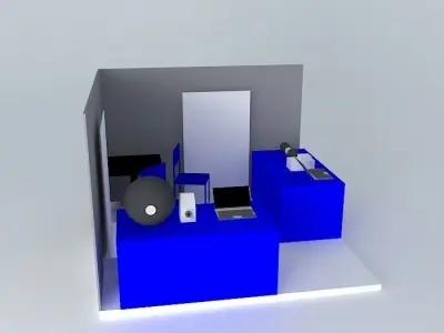 SIL booth setup Free 3D model