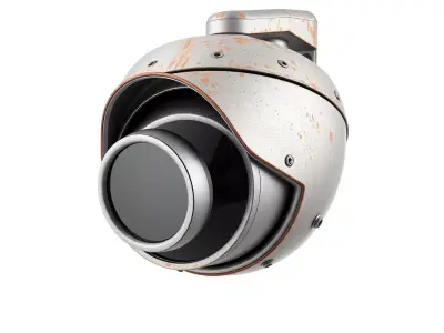 Weathered SciFi Security Camera Low-poly 3D model