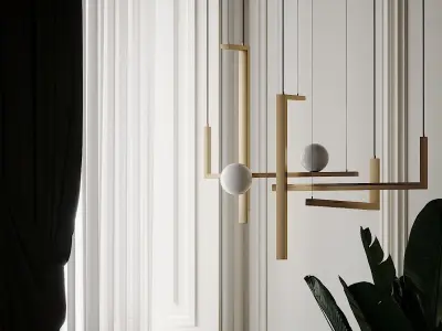 VeniceM Less 5 Pendant Light by Massimo Tonetto 3D model