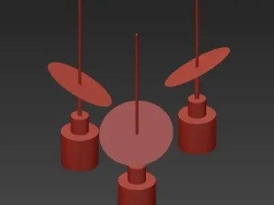 Jacksons Three Ceiling Lamps 3D model
