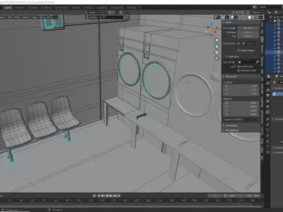 Laudry Build  Low-poly 3D model