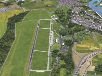Modlin - Airport - WMI Low-poly 3D model