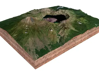 Lake Segara Anak Indonesia 3D model