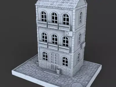 Old Town Architecture 3D print model