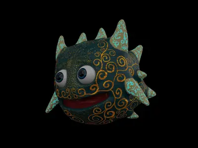 Fantasy Magic Cute Creature with Lighting Body Pattern 3D model