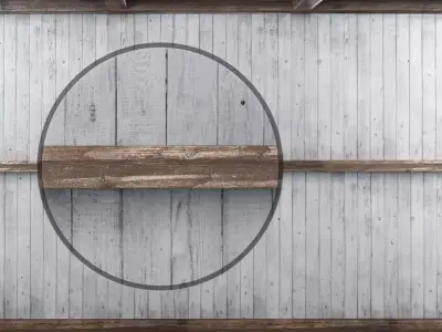 Wooden ceiling with beams 3D model