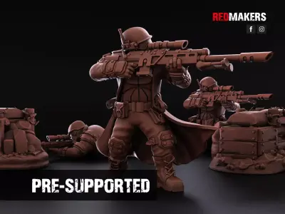 Steel Guard - Snipers of the Imperial Force 3D print model