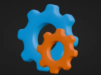 Marketing Icons - Setting Icon Low-poly 3D model