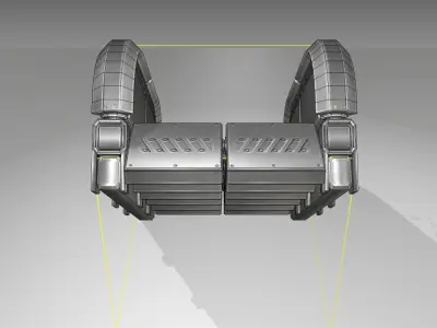 Futuristic Stairs - 30 - Basic Textures Low-poly 3D model