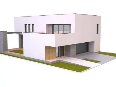 Modern House 3 Free low-poly 3D model