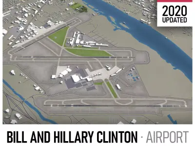 Little Rock Airport Low-poly 3D model