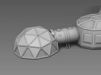 Martian modular base 3D print model
