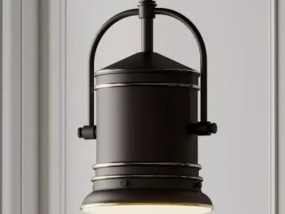 Hinkley Pullman Wide Oil-Rubbed Bronze Mini Pendant 3D model