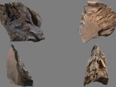  Essential 3D Scanned Rocks Collection 