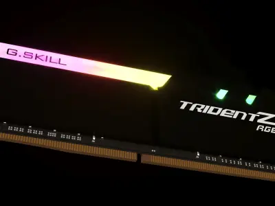 Gaming DDR4 DIMM Stick Module 3D model