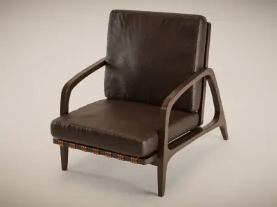 Lounge Armchair - Photorealistic 3D Model Low-poly 3D model