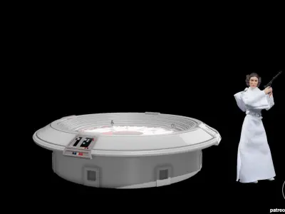 Star Wars Rebel Base Yavin Holographic Table for Action Figures 3D print model