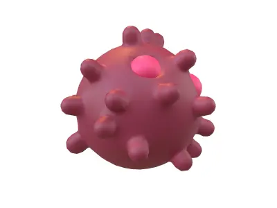 Virus Character v1 003 Low-poly 3D model